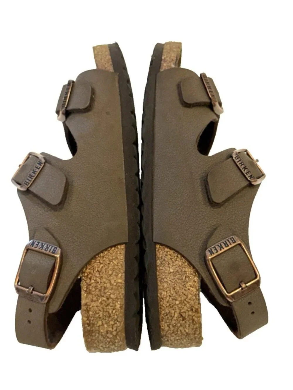 Birkenstock Roma Mocha Kids Unisex Backstrap Sandals Slip Ons Box Size US 11